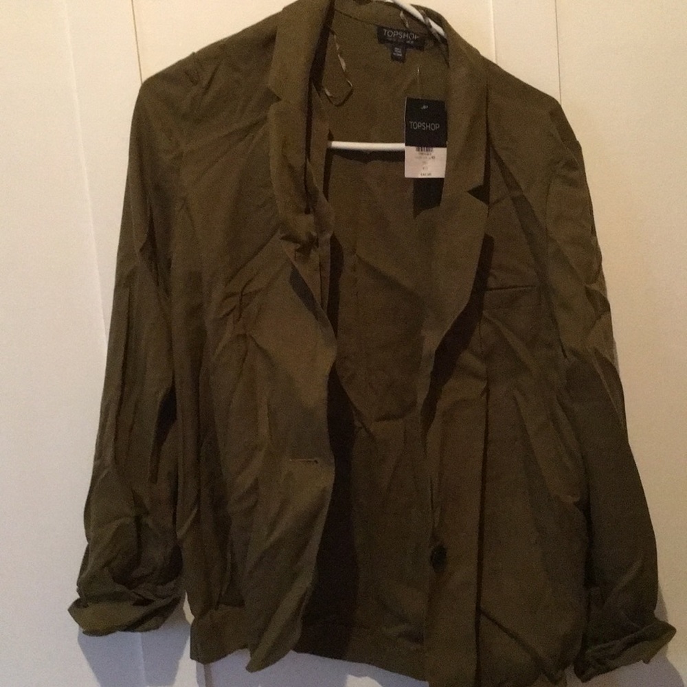 Blazer top shop olive green